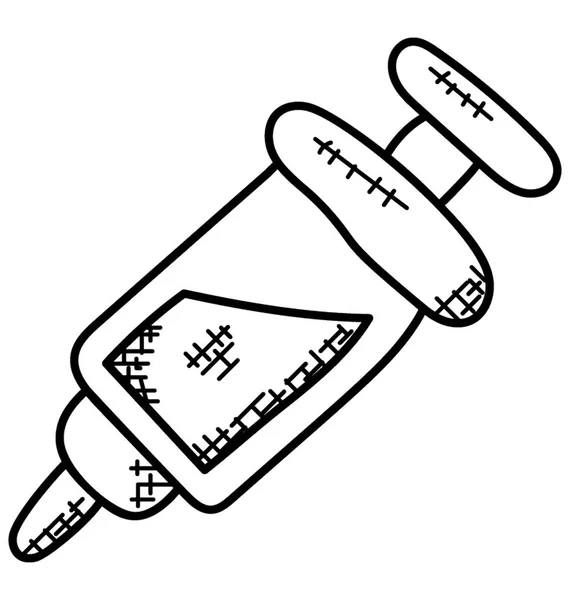 Ein Injektionswerkzeug Für Drogen Spritze — Stockvektor