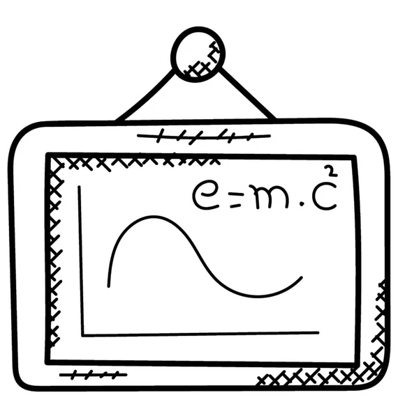 Una Fórmula Equivalencia Energía Másica Tablero Colgante — Archivo Imágenes Vectoriales