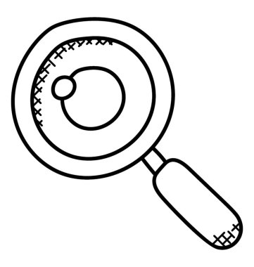 Büyüteç simgesi tasarım, arama aracı kavramı doodle