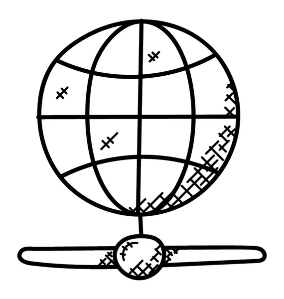 Глобус Єднаний Сервером Бази Даних Глобальним Сервером — стоковий вектор