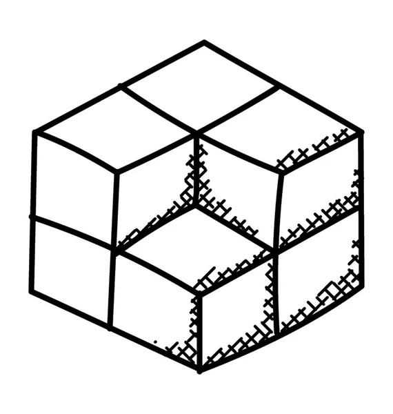 Трехмерный Кубический Рисунок — стоковый вектор