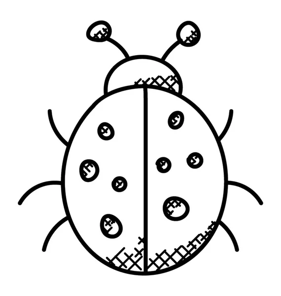 Design Icona Doodle Bug — Vettoriale Stock