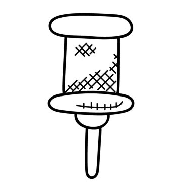 Bir iğnenin PIN ekleri ve yapışkan notlar için göstermek için 