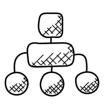 Hiyerarşi vektör doodle simgesi