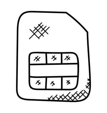 Veri depolama için bir telefon sim kart 