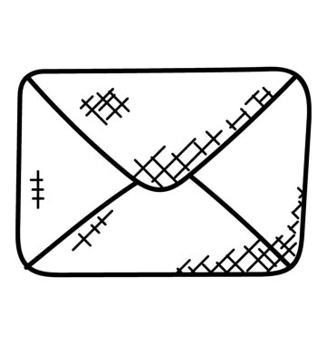 Posta kutusu temsil eden kağıt ile kapalı bir zarf