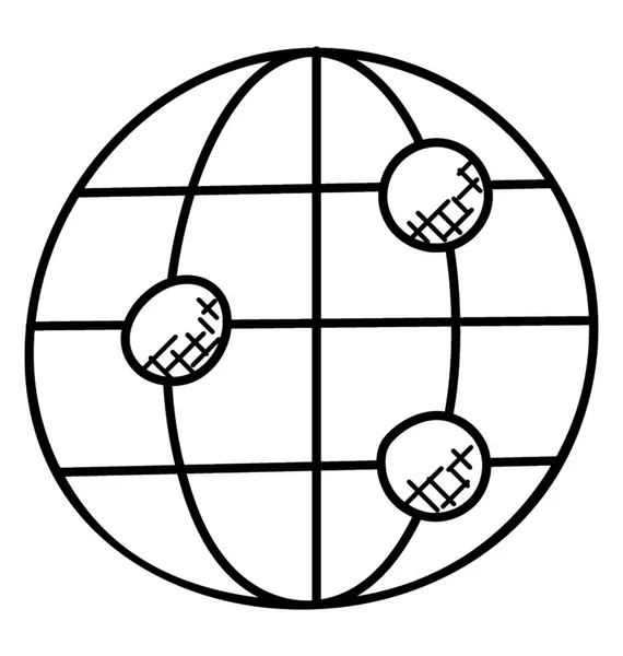 Drie Dimensionale Globe Voorstellende Digitale Aarde Concept — Stockvector