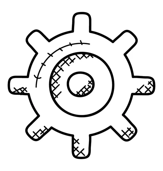 Einstellung Und Konfigurationen Mit Zahnrad Design Symbol — Stockvektor