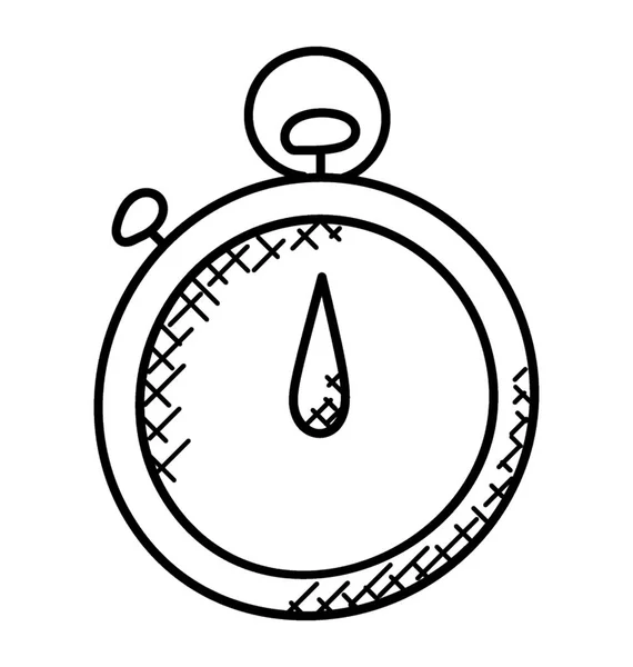 Kronometre Geri Sayım Doodle Simgesi Tasarım — Stok Vektör