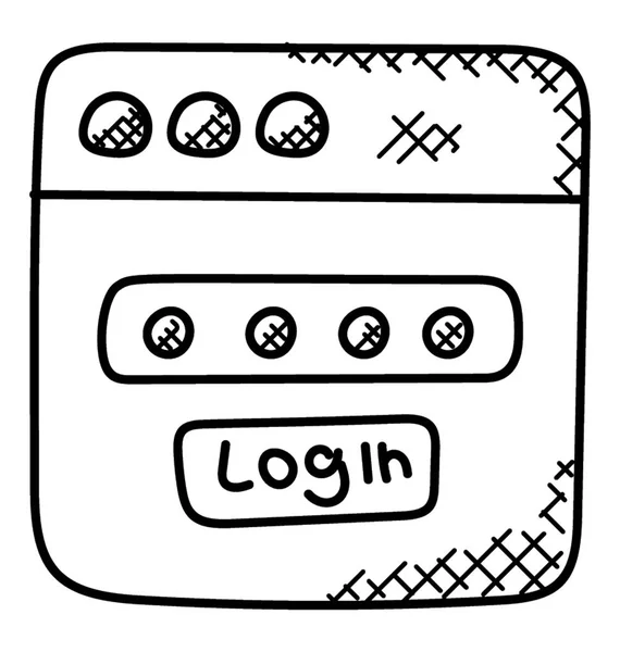 Username Password Login Web Account — Stock Vector