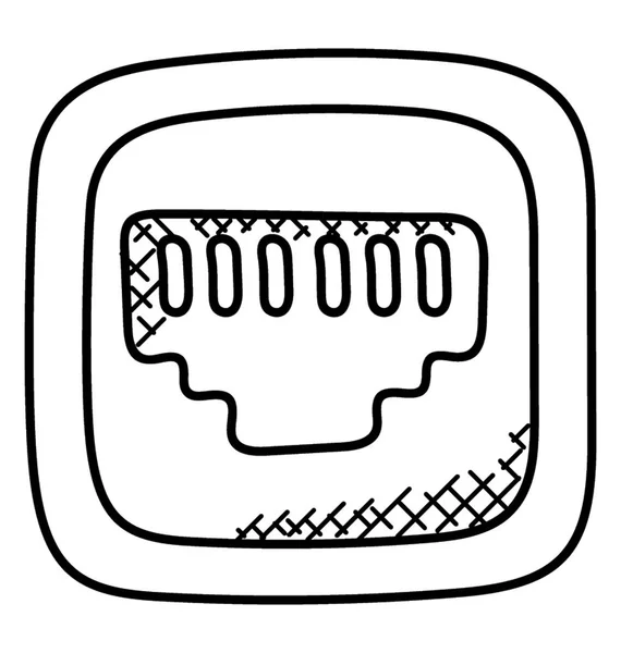Egy Számítógép Vagy Hálózati Eszköz Például Kapcsolóhoz Vagy Útválasztóhoz Ethernet — Stock Vector