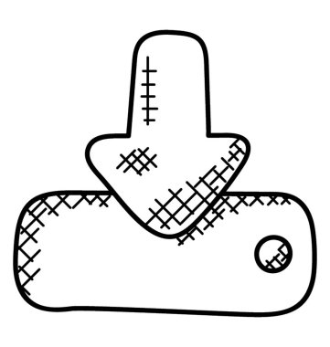 Tepsi doodle simgesi tasarım web arayüzü indirme