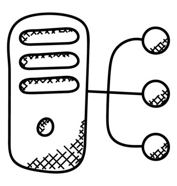 Düzenli veri, ağ sunucusu ikametgahı grafik görüntü 