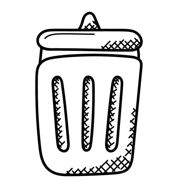 Garbage Can Throw Trash — Stock Vector