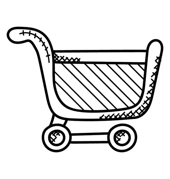 Icono Diseño Carrito Compras Que Muestra Las Compras Línea Comercio — Vector de stock