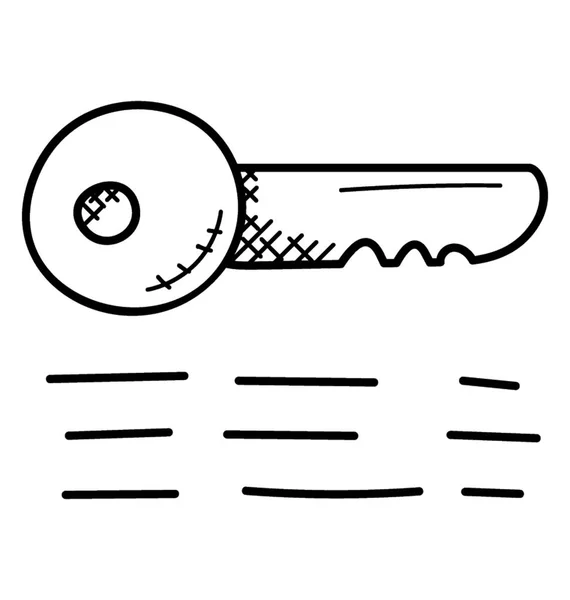 Icono Doodle Diseño Clave Concepto Optimización Palabras Clave — Archivo Imágenes Vectoriales