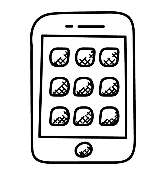 Displej Smartphonu Designem Aplikace — Stockový vektor