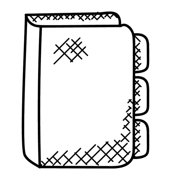 Doodle Vector Icon Phone Book — Stock Vector