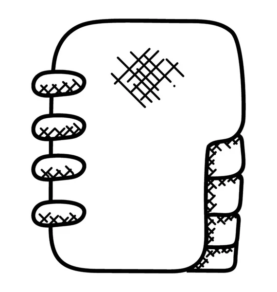 Doodle Icono Vectorial Guía Telefónica — Archivo Imágenes Vectoriales