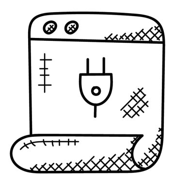 Simgesi tasarım web eklentisi veya web eklentileri gösterilen bir fiş ile Web sitesi