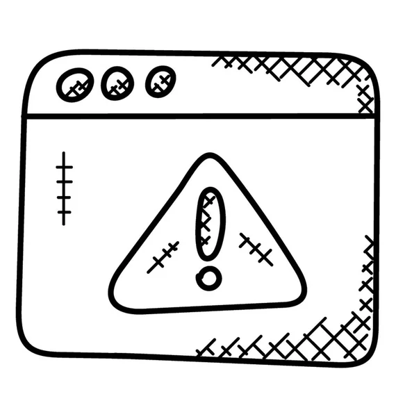 感嘆符 警告メッセージの重要なシステム エラー通知ボックス プログラム エラー報告の概念を表示するウェブサイト — ストックベクタ