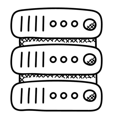 Düzenli veri, ağ sunucusu ikametgahı grafik görüntü 