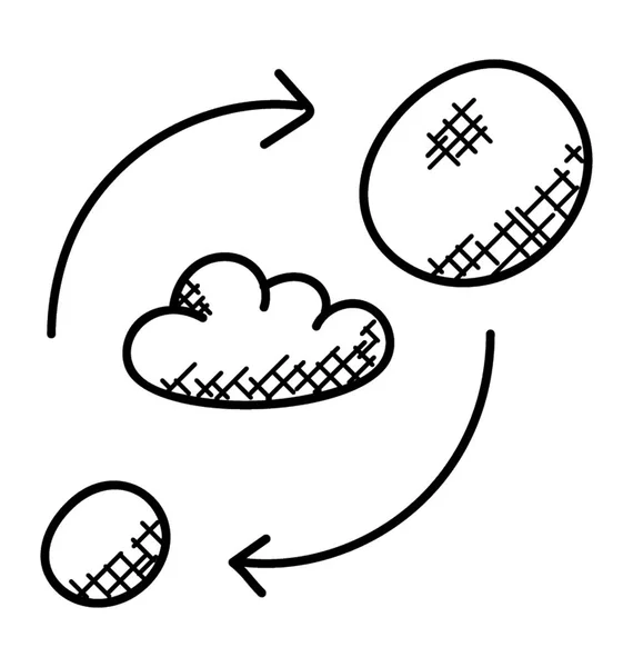 Схема Облачных Вычислений — стоковый вектор