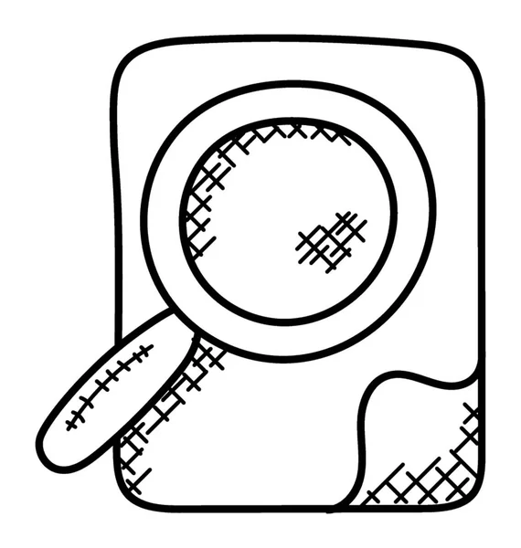 Concept Recherche Fichier Fichier Loupe — Image vectorielle