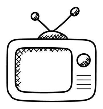 Retro tarzı Televizyon antenler ile 