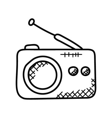 Ses yayın aygıt vintage radyo kümesi