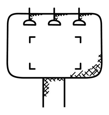 Billboard, reklam, promosyon görüntülemek ve pazarlama iletişimi büyük bir açık Yönetim Kurulu 