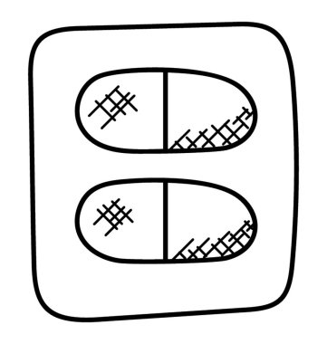 Tablet, tıbbi Şerit şerit