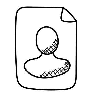 simgesi tasarım bir özgeçmiş, doodle