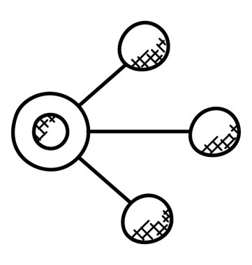Bir kuruluş çizelgesi diyagramı veya hiyerarşi simgesi tasarım