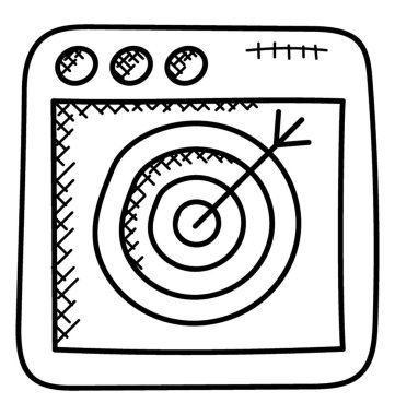 Web sayfasıyla hedef online pazarlama kavramı temsil eder. 