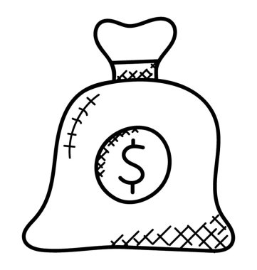 Bir çuval para sembol tasarruf veya yatırım