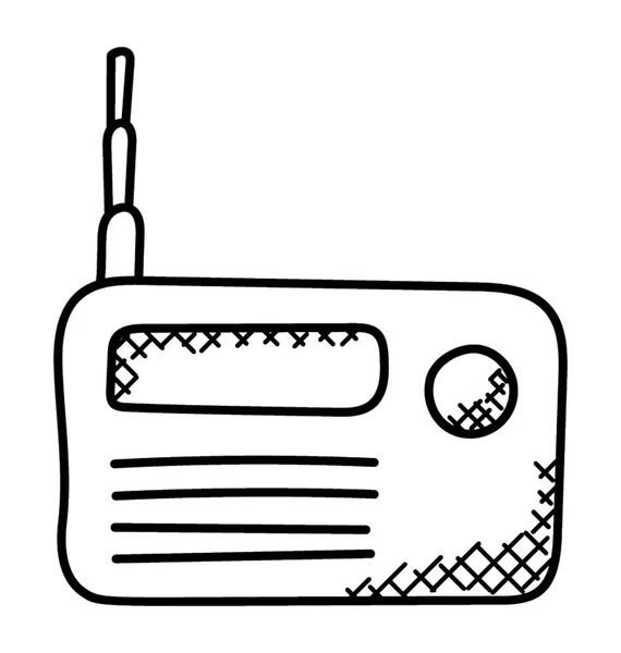 Dispositivo Transmissão Áudio Vintage Rádio Set —  Vetores de Stock