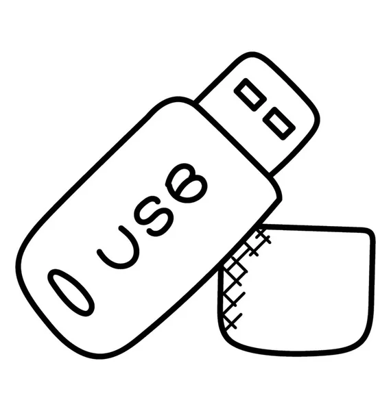 Használt Adatok Memory Stick Flash Meghajtó — Stock Vector