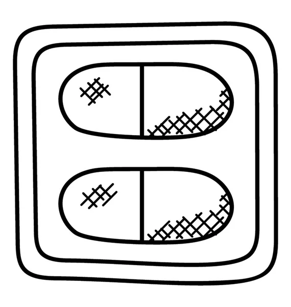 Een Strook Van Tabletten Medische Strip — Stockvector