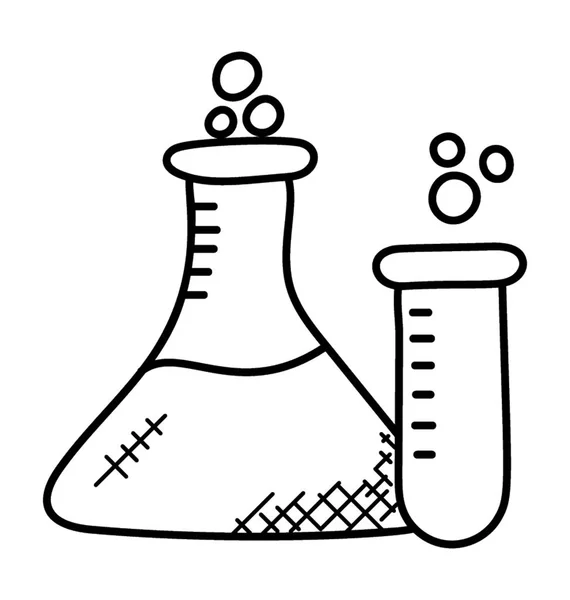 Objectos Vidro Laboratório Utilizados Para Colher Amostras Químicas Tubos Ensaio —  Vetores de Stock