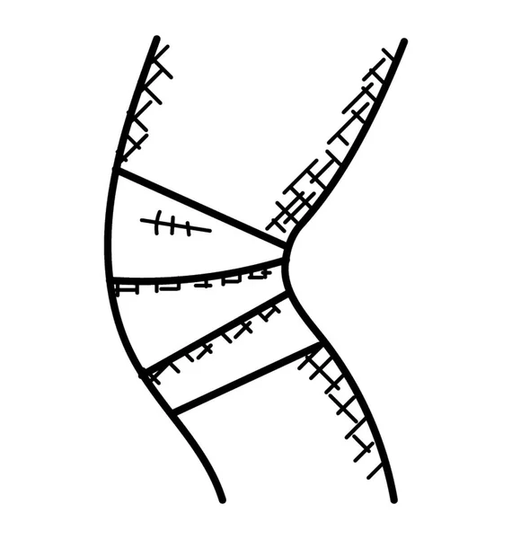Knieverletzung Symbol Zeigt Schmerzen Kniegelenk — Stockvektor