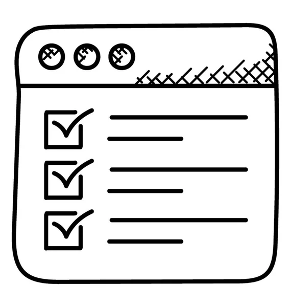 Checklist Icon Image Website Web Planner — Stock Vector