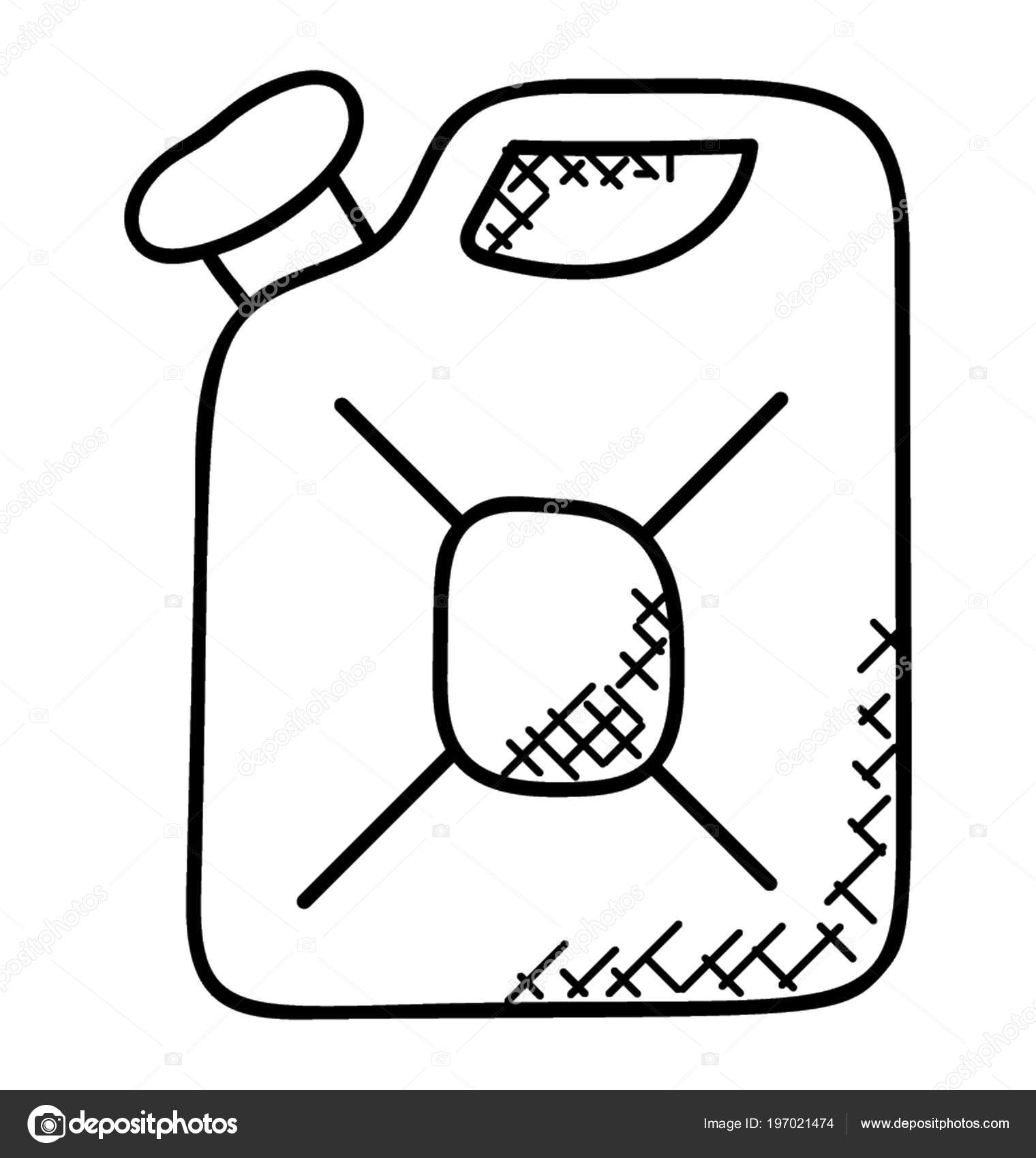 Petrol Gallon Store Take Petrol Remote Places Desert Water Container