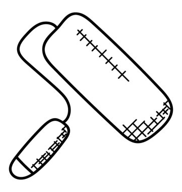 Büyük duvar ve daha büyük yüzeyler, hızlı bir şekilde ve anında boyamak için dikey boya fırçası 