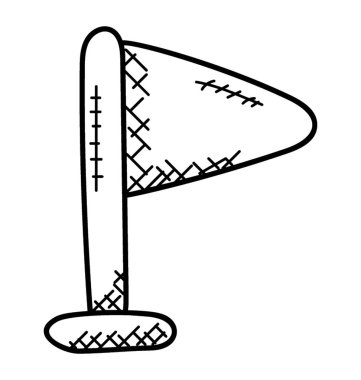 Doğru yönde bayrak direğine gösteren bir bayrak. 