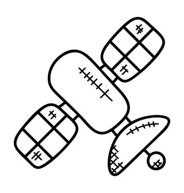 Uzayda Dünya ' nın uydu sinyalleri iletmek için bir makine. 