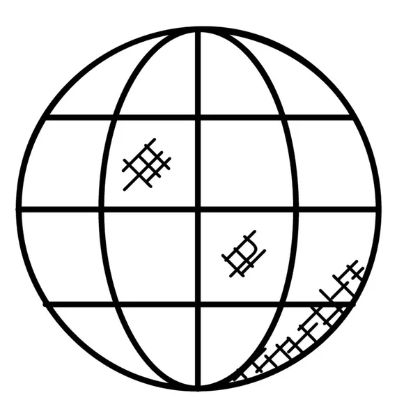 Een Hemelbol Gebruikt Voor Navigatie Van Astronomie — Stockvector