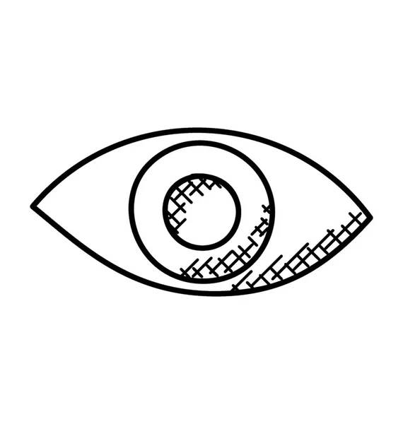 Icono Gráfico Ocular Denota Monitoreo — Vector de stock