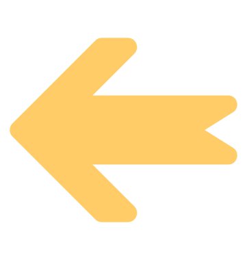 Sol, düz simgesi tasarım gösteren bir oka