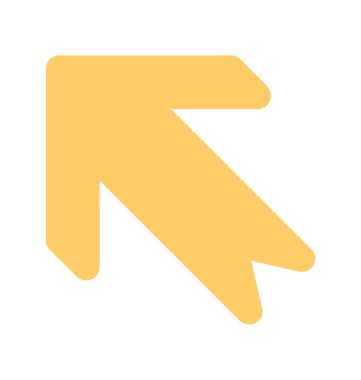 Sol yön gösteren bir gösterge ok